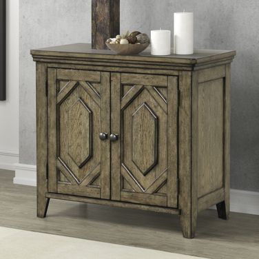 Carolina Park 2 Door Bedside Chest with Charging Station In Brown