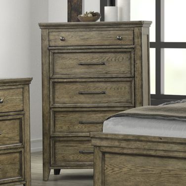 Carolina Park 5 Drawer Chest In Brown