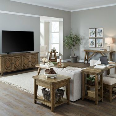 Carolina Park Occasional Table Set In Brown