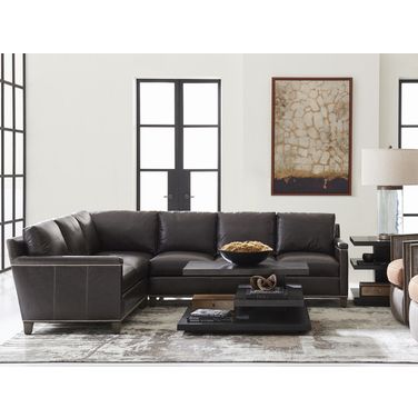Lexington Leather Carrera Strada Leather Sectional Sofa