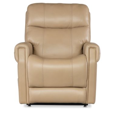 Carroll Power Recliner with Power Headrest, Lumbar and Lift In Beige