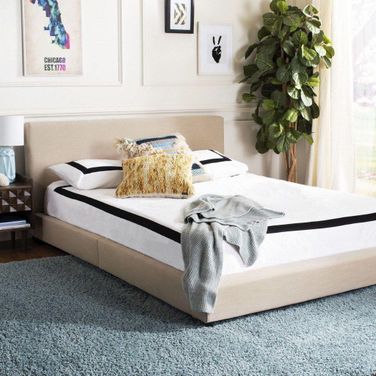 Carter Beige Linen Youth Upholstered Platform Bedroom Set