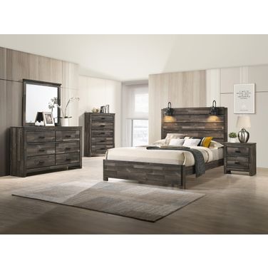 Carter Youth Platform Bedroom Set In Brown