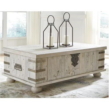 Carynhurst White Lift Top Cocktail Table