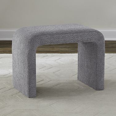 Cascade Falls Upholstered Accent Stool In Espresso