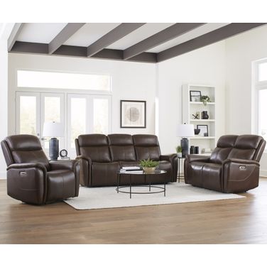 Cascade Power Living Room Set In Auburn