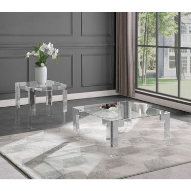Casper Ocassional Table Set In Chrome