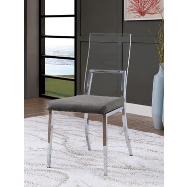 Casper Side Chair Set of 2 In Chrome