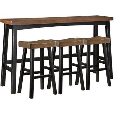 Caspian 4-Piece Pack Pub Height Set In Black and Brown