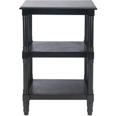 Cassie 3 Shelf Accent Table in Black
