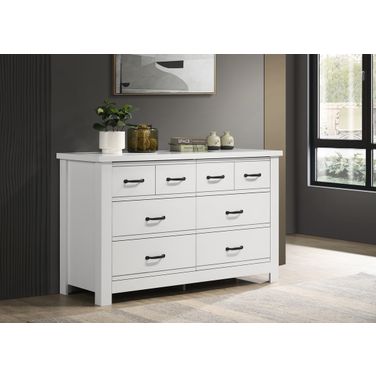 Cassini 51 Inch 6 Drawer Dresser In White