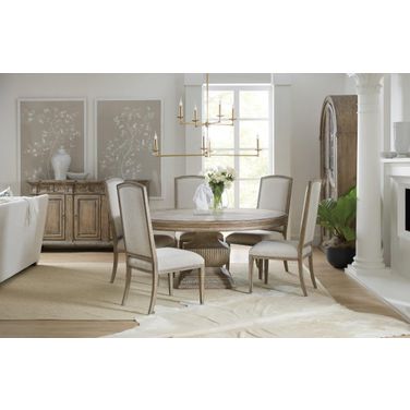 Castella Medium Wood Urn 72Inch Round Dining Room Set