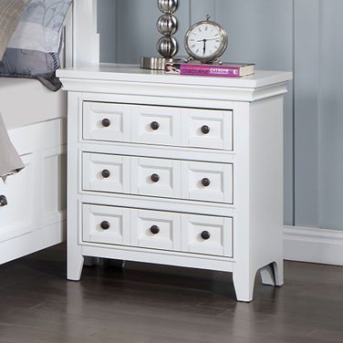 Castile Night Stand With Usb In White