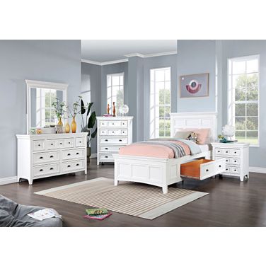 Castile Twin Bed In White