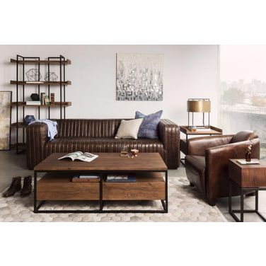 Castle Dark Brown Living Room Set