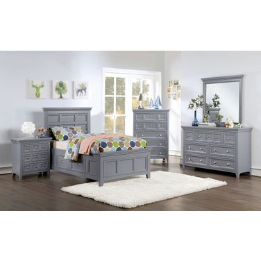 Castlile Twin Bed In Gray
