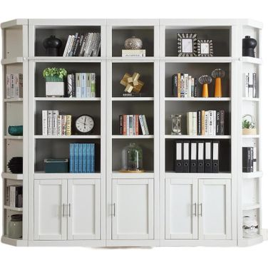 Catalina 5 Piece Library Wall In White