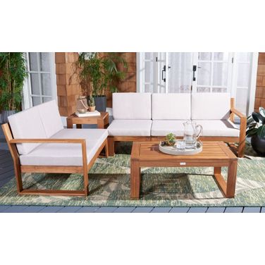 Catryn 4 Piece Outdoor Living Set In Light Grey