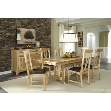 Cattail Bungalow 96 Inch Extendable Trestle Dining Room Set In Brown