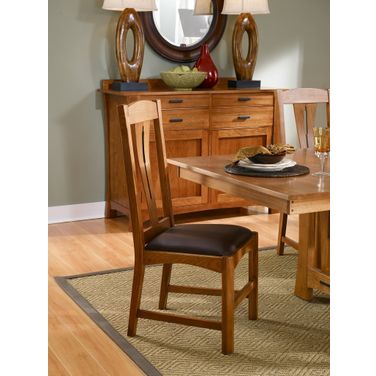 Cattail Bungalow Comfort Side Chair Set of 2 In Warm Amber