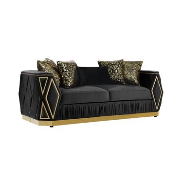 Cavalli Sofa In Black and Gold