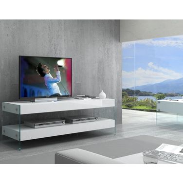 Cloud White High Gloss Mini TV Stand