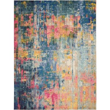 Celestial Blue and Yellow 10' x 14' Area Rug