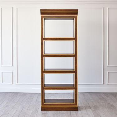 Center Library Bookcase In Gold