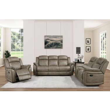 Centeroak Sandy Brown Double Reclining Living Room Set