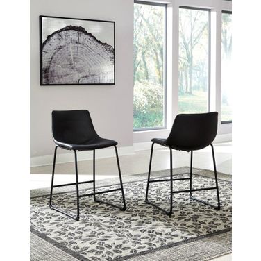 Centiar Black Counter Height Bar Stool Set of 2