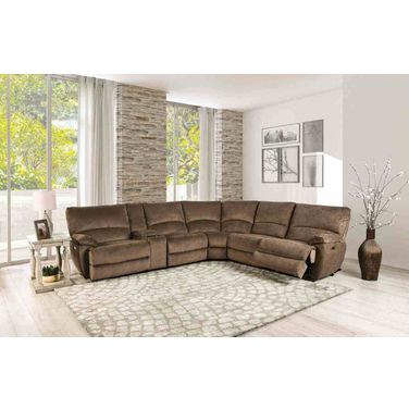 Cerelia Power Sectional In Brown