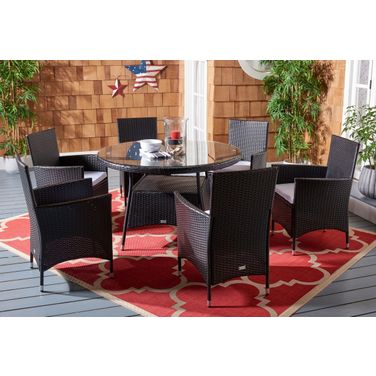 Challe Dining Set in Black and White