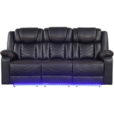 Challenger Power Reclining Sofa In Black