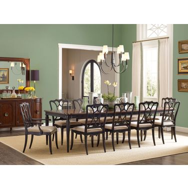 Charleston Black Extendable Dining Room Set