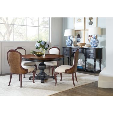 Charleston Black 74 Inch Extendable Dining Room Set