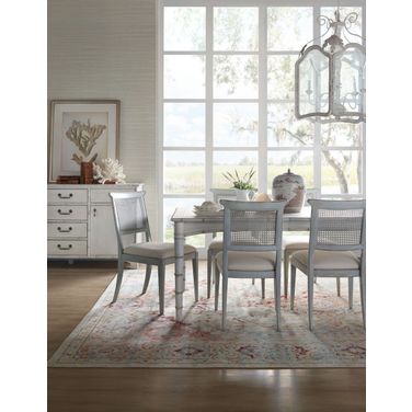 Charleston Rectangle Extendable Dining Room Set In White