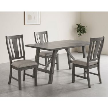 Charlie Dining Room Set In Rustic Gray In Rustic Gray Wood