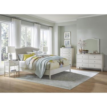Charlotte Upholstered Bedroom Set In White
