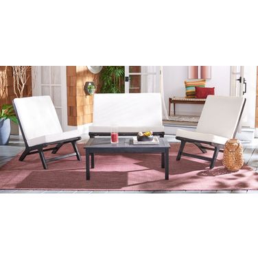 Chaston 4 Piece Living Set In Black and White