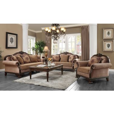 Chateau De Ville Living Room Set In Brown