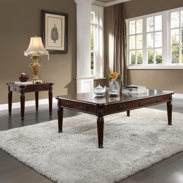 Chateau De Ville Occasional Table Set In Espresso