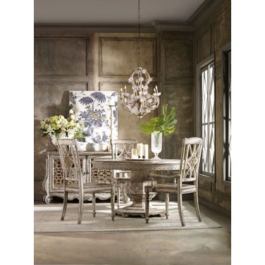 Chatelet Paris Vintage Round Extendable Dining Room Set