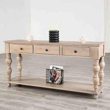 Chesapeake Sofa Table In Light White Wash