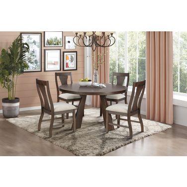 Chestnut Ridge 47 Inch Round Dining Set In Brown
