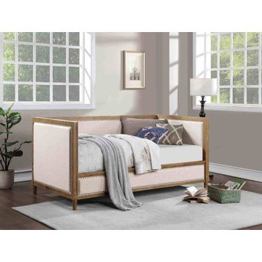 Chiron Twin Daybed In Beige and Light Oak