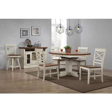 Choices Antique White 42 Inch Extendable Dining Room Set