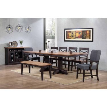 Choices Black Oak Extendable Dining Room Set