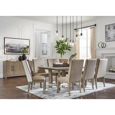 Chrestner Grey Rectangular Dining Room Set