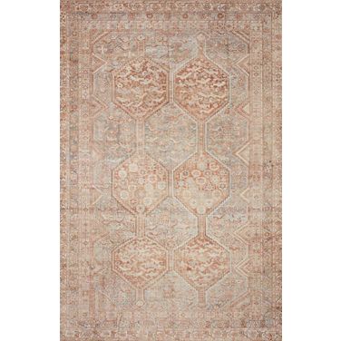 Chris Loves Julia x Loloi Jules Tangerine and Mist 2'-6" x 9'-6" Runner Rug