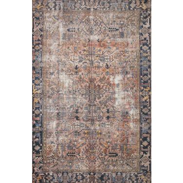 Chris Loves Julia x Loloi Jules Terracotta and Multi 2'-6" x 7'-6" Runner Rug